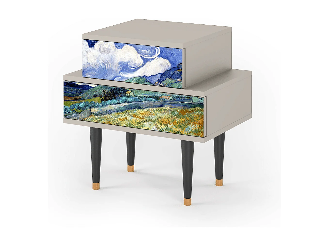 Mesita de noche - 58х58х41 cm - NS1 - Landscape, Arena