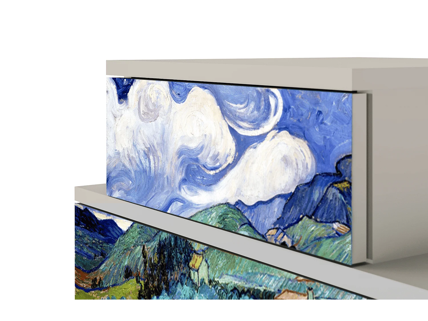 Table de nuit - 58х58х41 cm - NS1 - Landscape, Sable