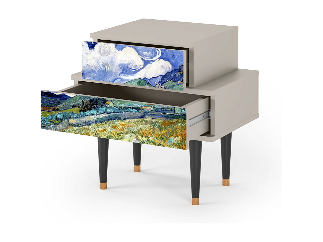 Table de nuit - 58х58х41 cm - NS1 - Landscape, Sable