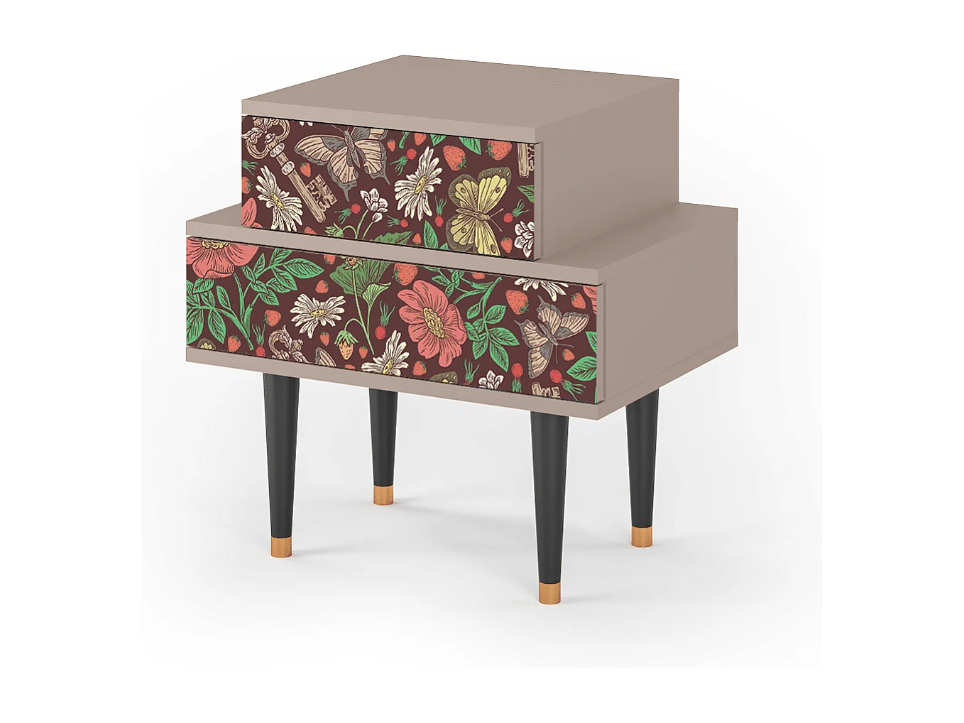 Table de nuit - 58х58х41 cm - NS1 - Alice in Wonderland, Latte