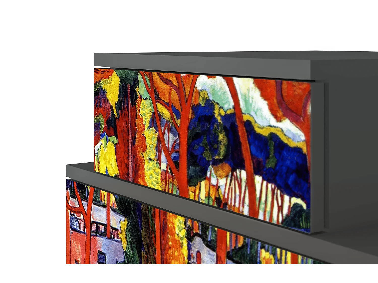 Table de nuit - 58х58х41 cm - NS1 - The Turning Road, Anthracite