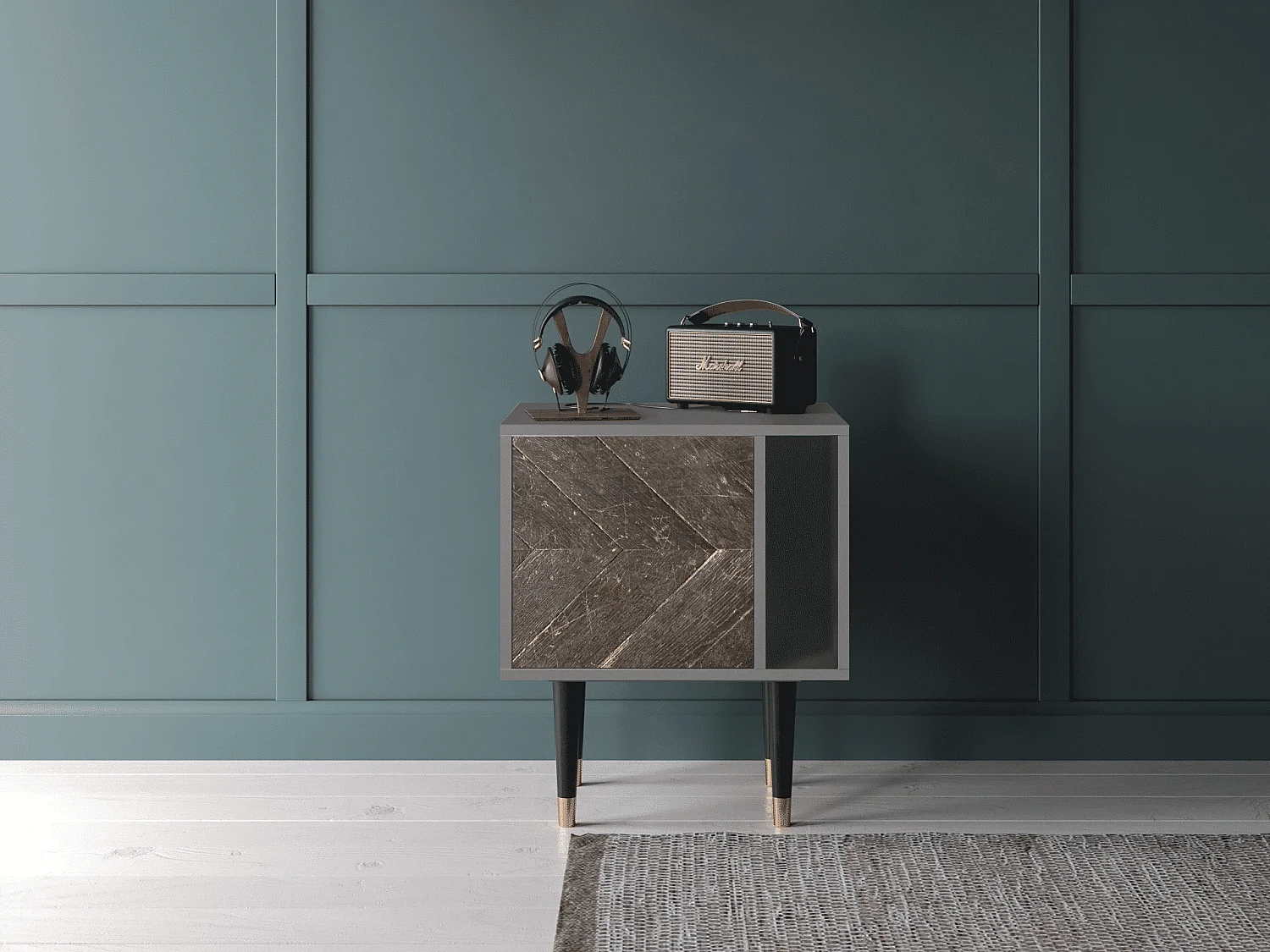 Table de nuit - 57х69х48 cm - S2 - Wise Tree, Gris