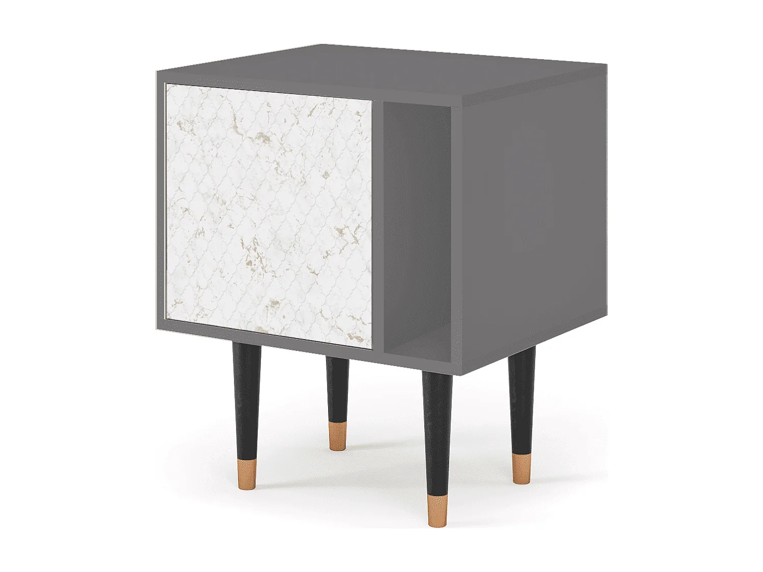 Stolik nocny - 57х69х48 cm - S2 - Sweet Cotton, Szary