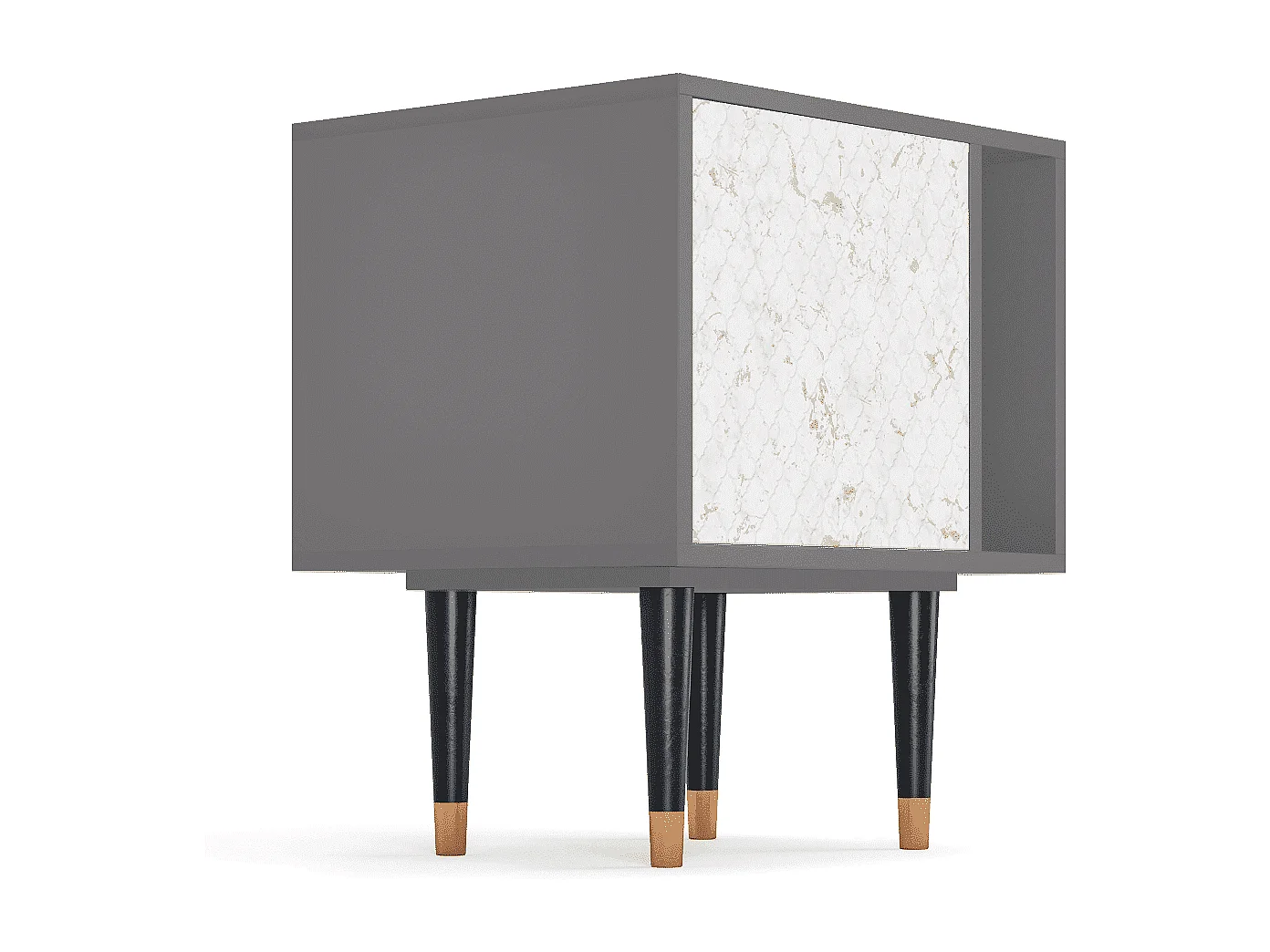 Stolik nocny - 57х69х48 cm - S2 - Sweet Cotton, Szary