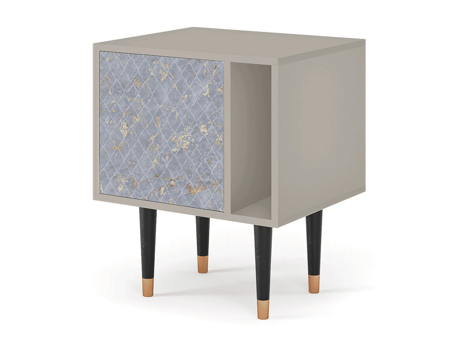 Mesita de noche - 57х69х48 cm - S2 - Golden Smoke, Arena