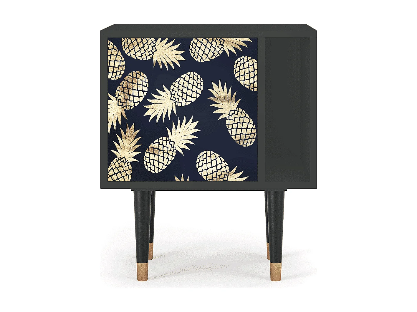 Stolik nocny - 57х69х48 cm - S2 - Sunny Pineaple, Antracyt