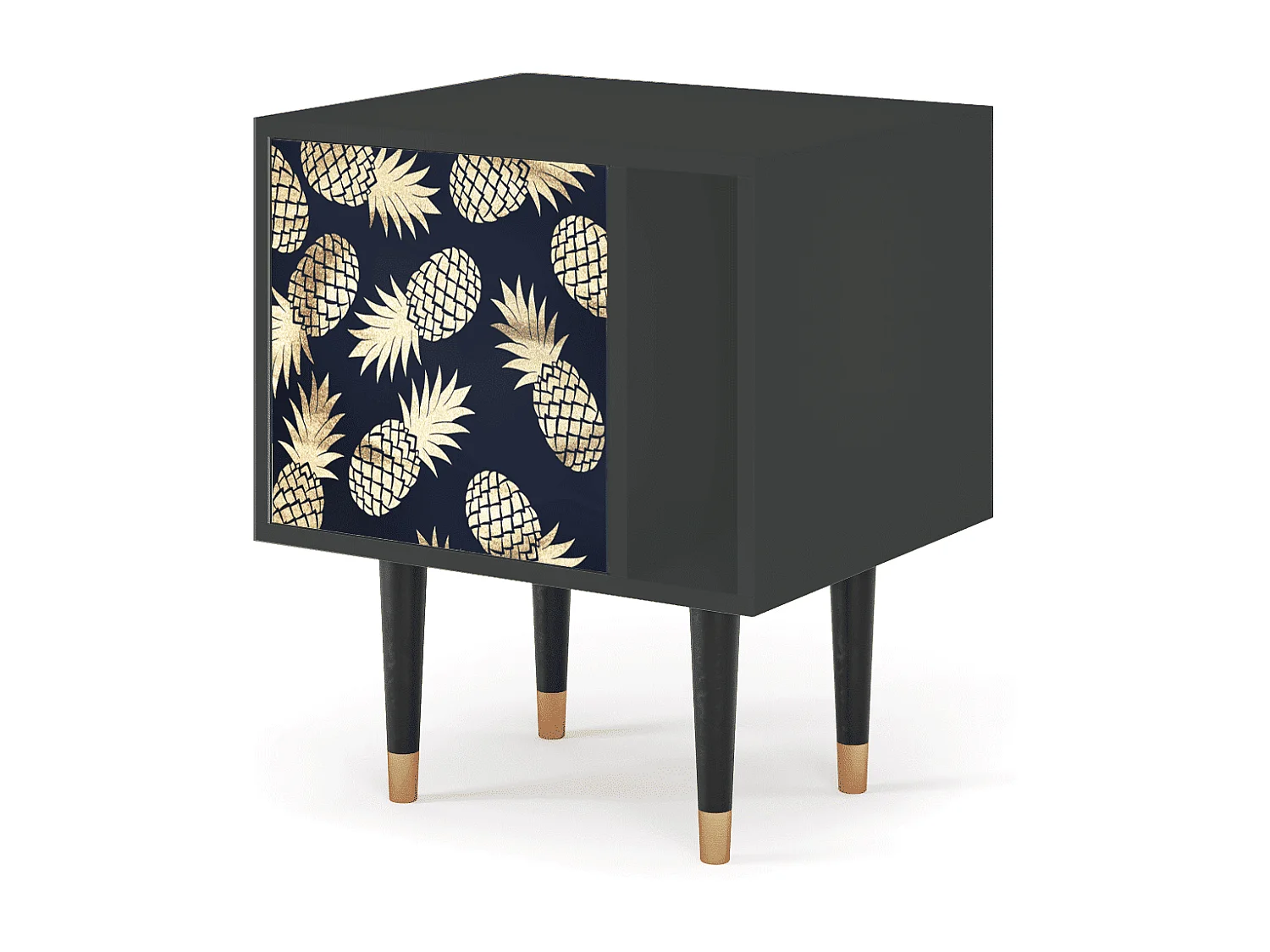 Stolik nocny - 57х69х48 cm - S2 - Sunny Pineaple, Antracyt