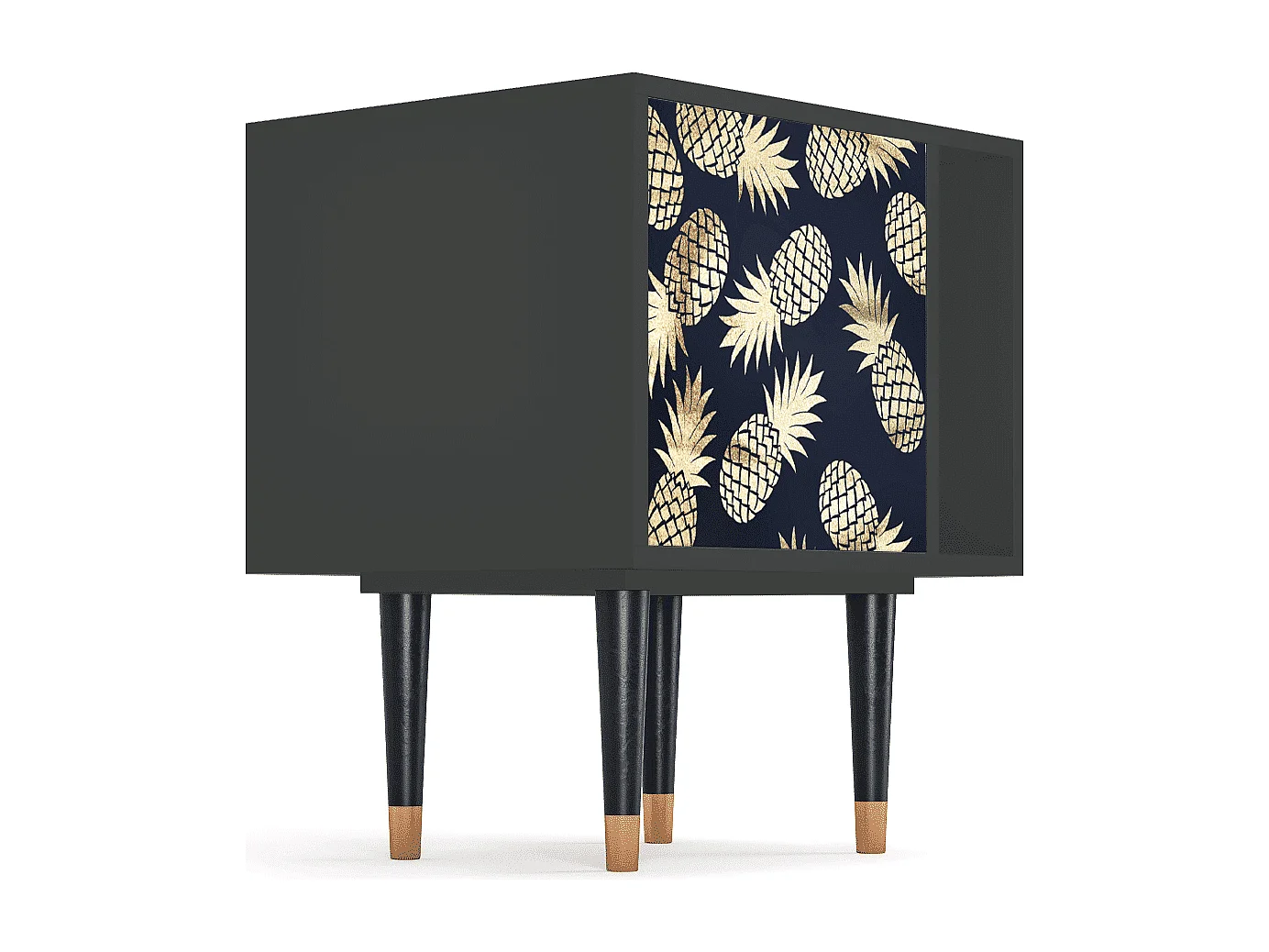 Stolik nocny - 57х69х48 cm - S2 - Sunny Pineaple, Antracyt