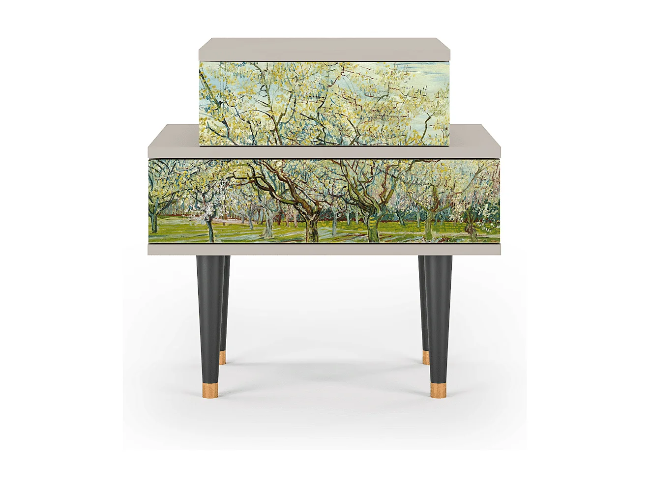 Criado-mudo - 58х58х41 cm - NS1 - The Branco Orchard, Areia