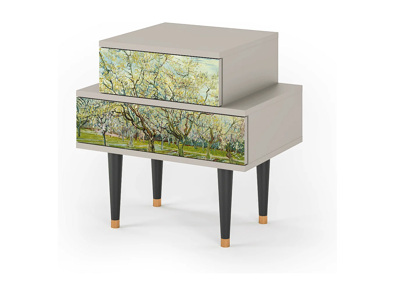 Criado-mudo - 58х58х41 cm - NS1 - The Branco Orchard, Areia