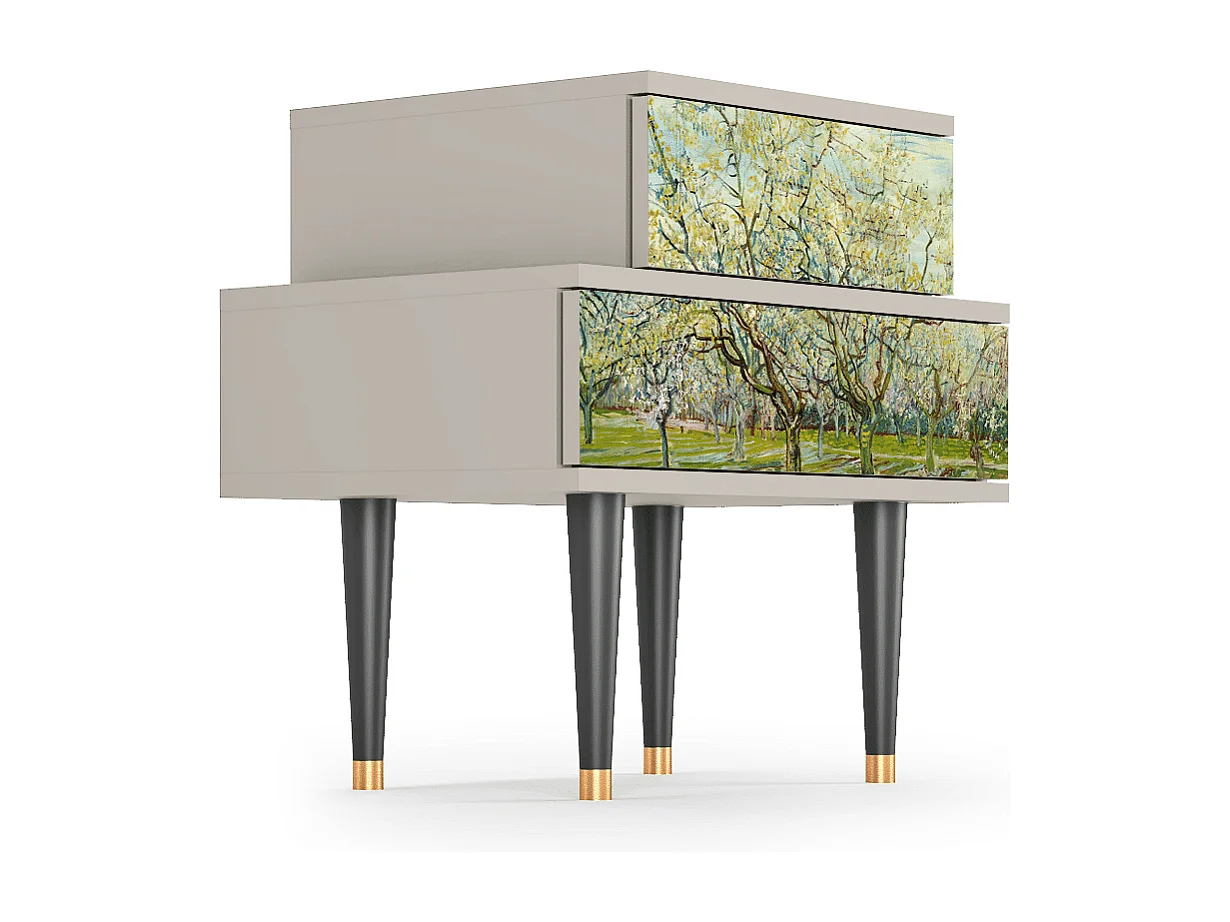 Criado-mudo - 58х58х41 cm - NS1 - The Branco Orchard, Areia