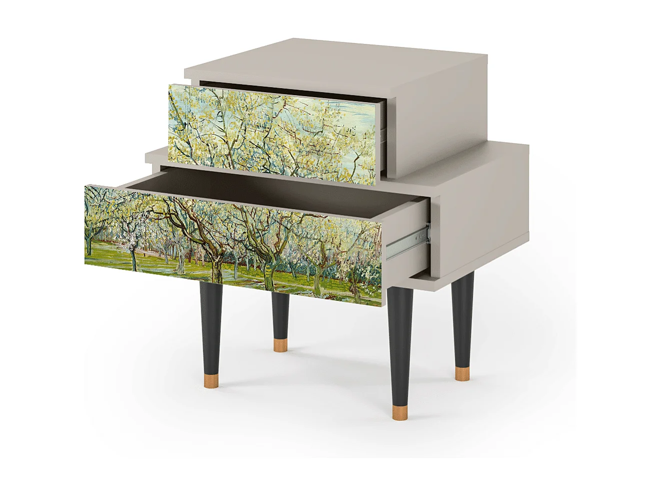 Criado-mudo - 58х58х41 cm - NS1 - The Branco Orchard, Areia