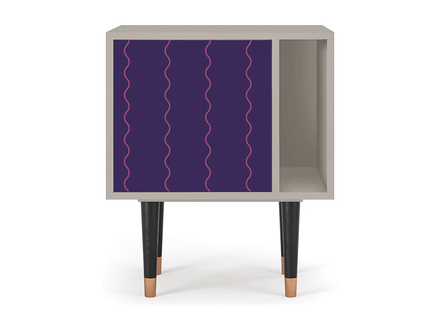 Stolik nocny - 57х69х48 cm - S2 - Grape Maccaroni, Piaskowy