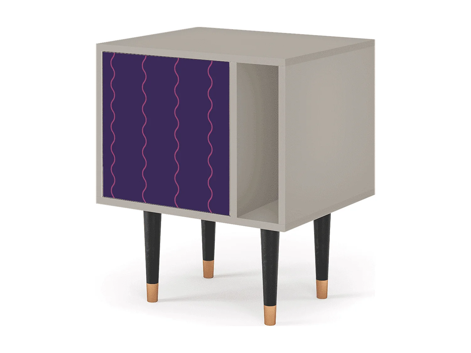 Stolik nocny - 57х69х48 cm - S2 - Grape Maccaroni, Piaskowy