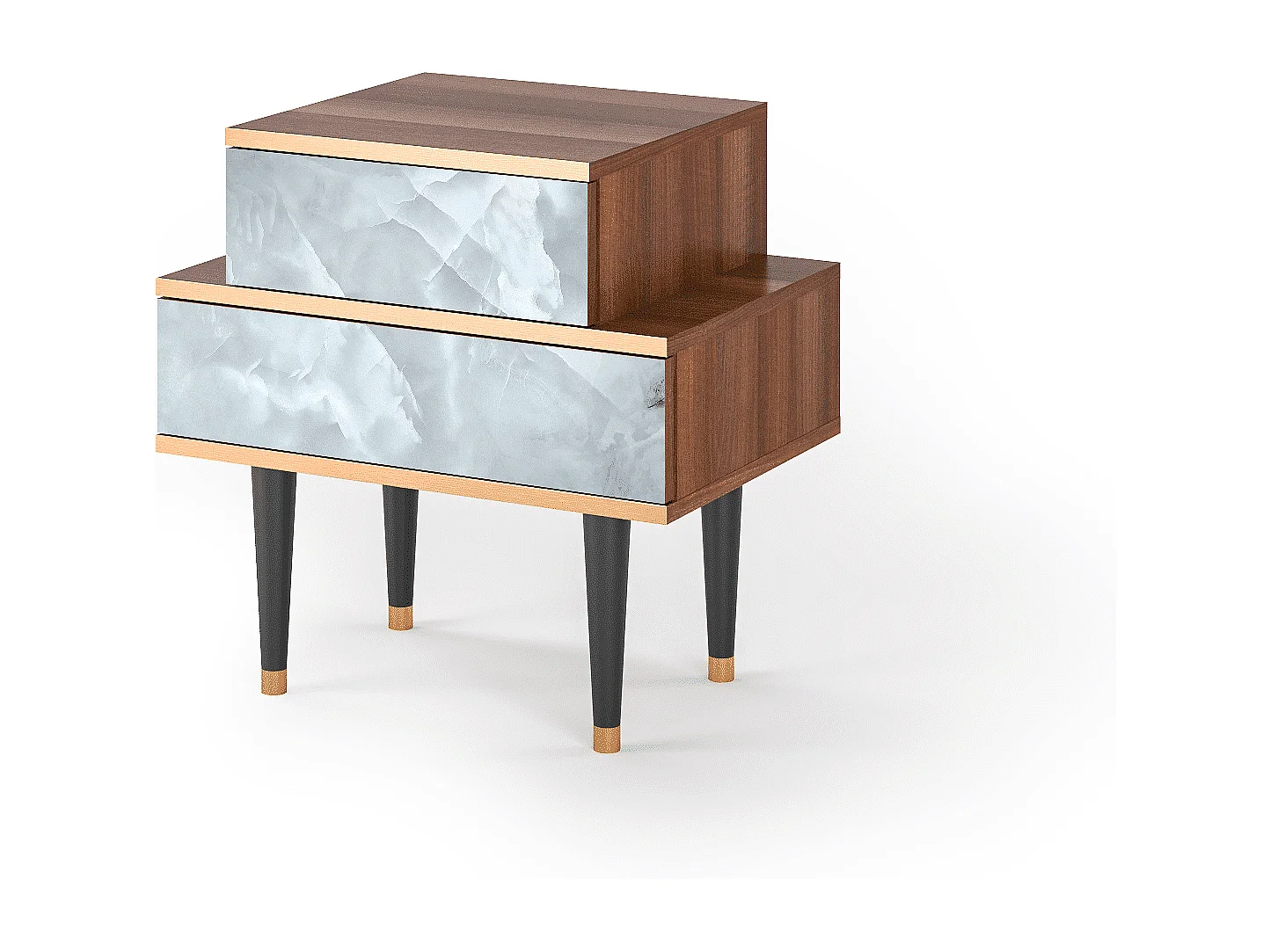 Table de nuit - 58х58х41 cm - NS1 - The Onyx, Noyer