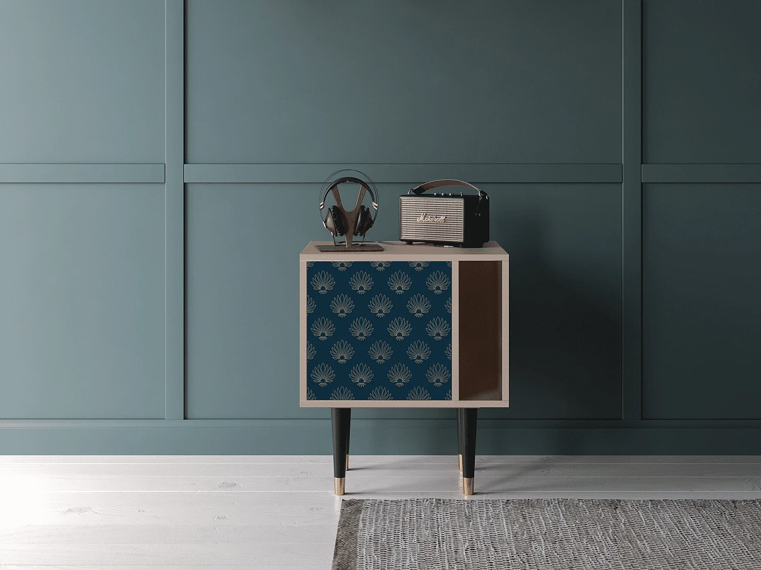 Table de nuit - 57х69х48 cm - S2 - Blue Lotus, Latte