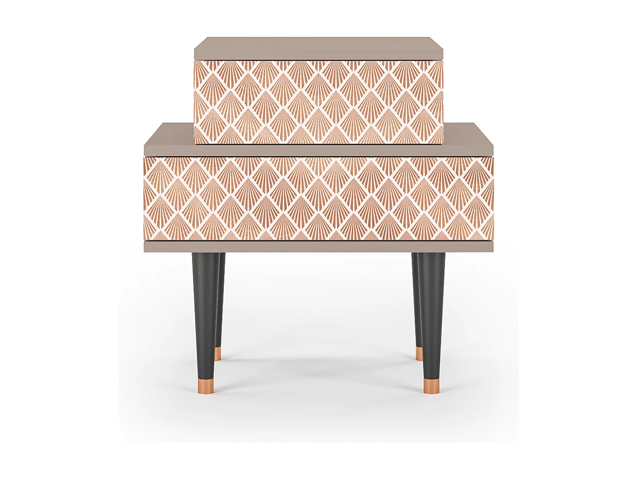 Mesita de noche - 58х58х41 cm - NS1 - Pastel Sunrise, Latte