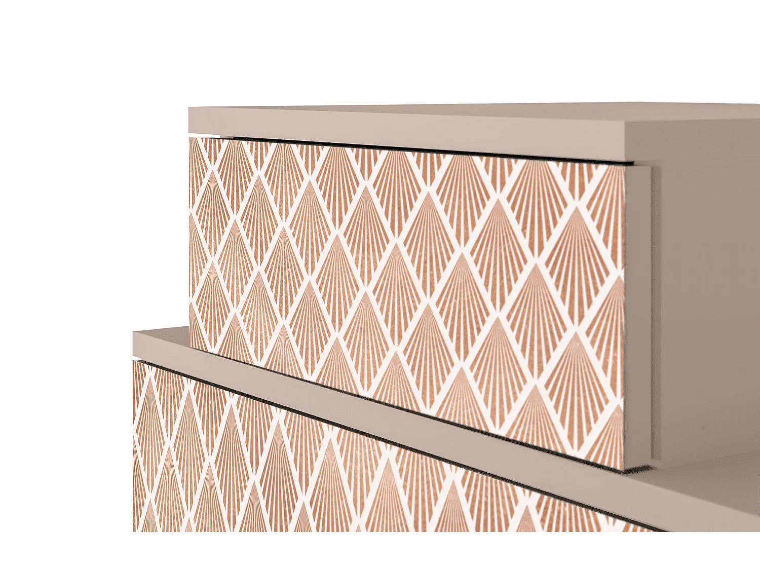 Mesita de noche - 58х58х41 cm - NS1 - Pastel Sunrise, Latte