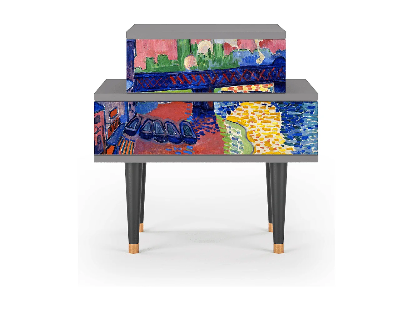 Nachttisch - 58х58х41 cm - NS1 - Charing Cross Bridge, Grau