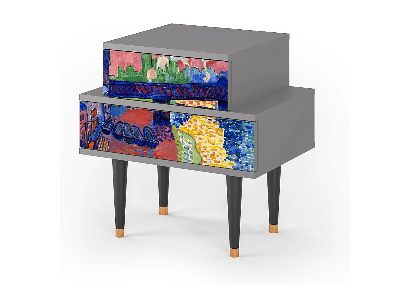 Nachttisch - 58х58х41 cm - NS1 - Charing Cross Bridge, Grau