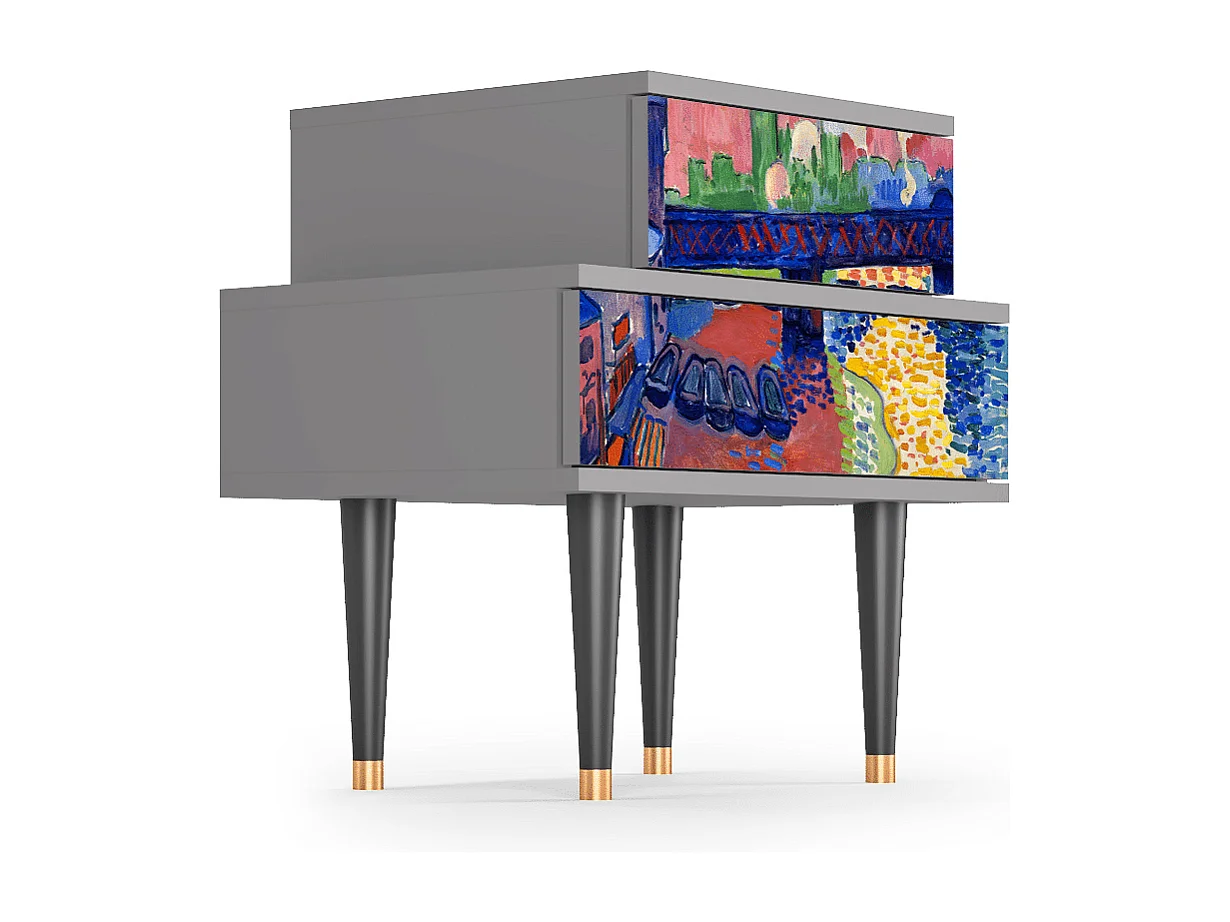 Nachttisch - 58х58х41 cm - NS1 - Charing Cross Bridge, Grau