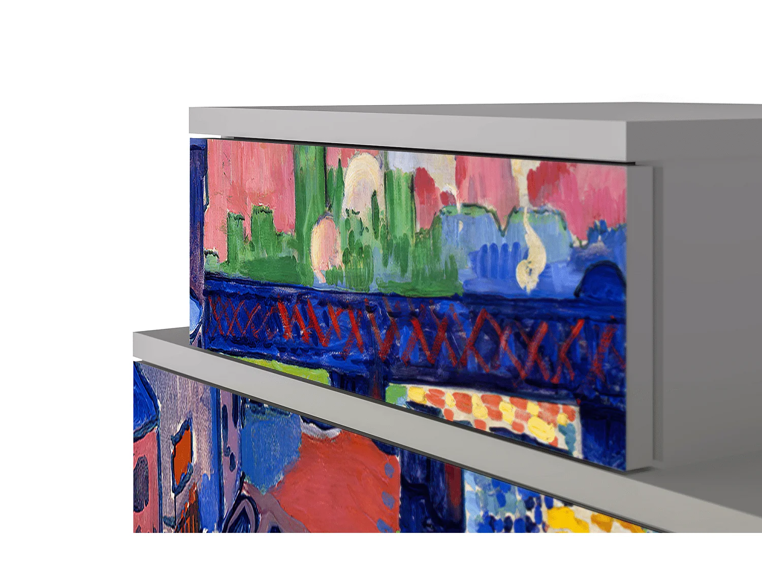 Nachttisch - 58х58х41 cm - NS1 - Charing Cross Bridge, Grau