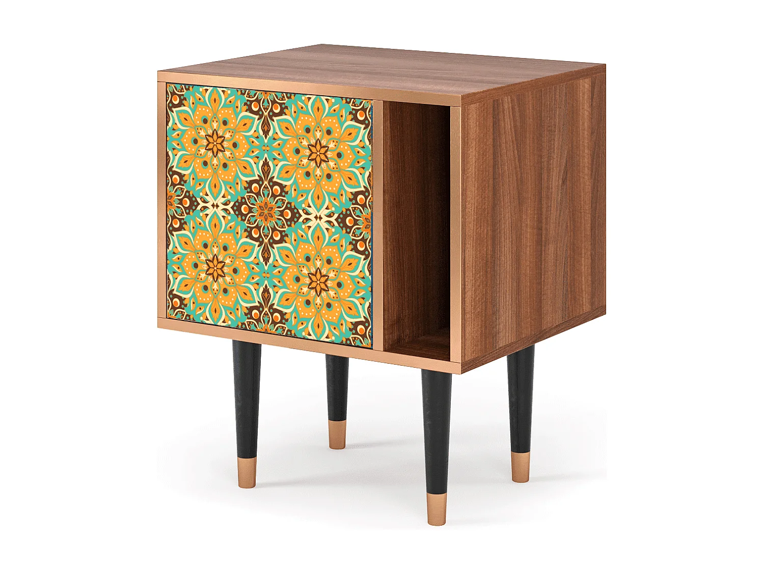 Stolik nocny - 57х69х48 cm - S2 - Indian Spices, Orzech