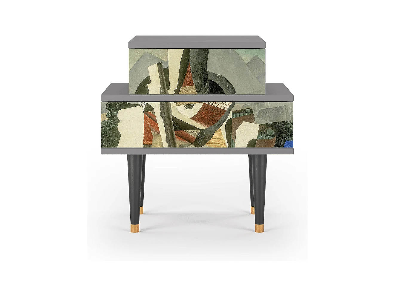 Nachttisch - 58х58х41 cm - NS1 - The Cubist Paintings , Grau