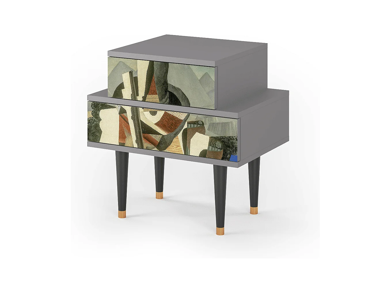 Nachttisch - 58х58х41 cm - NS1 - The Cubist Paintings , Grau