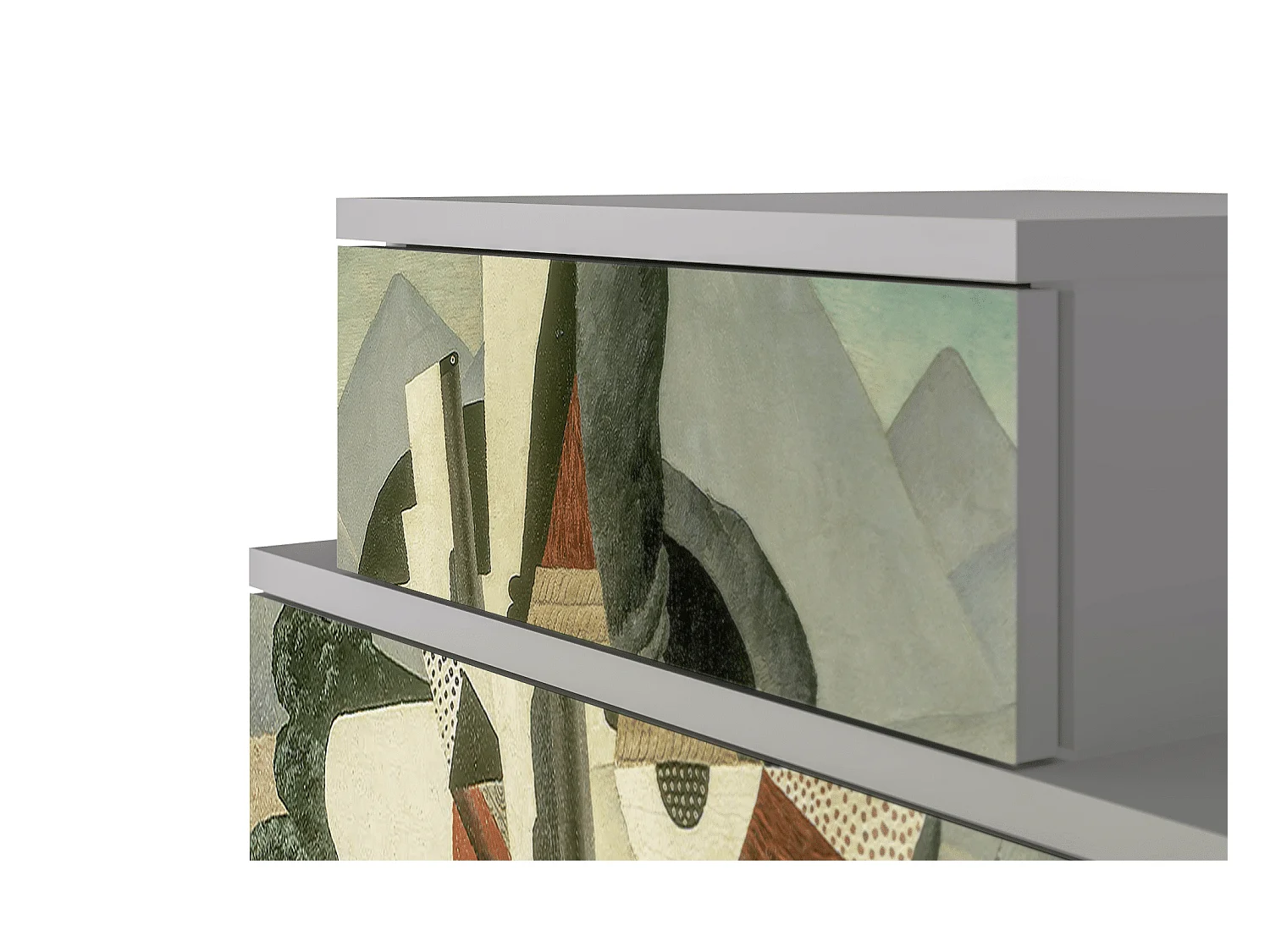 Nachttisch - 58х58х41 cm - NS1 - The Cubist Paintings , Grau