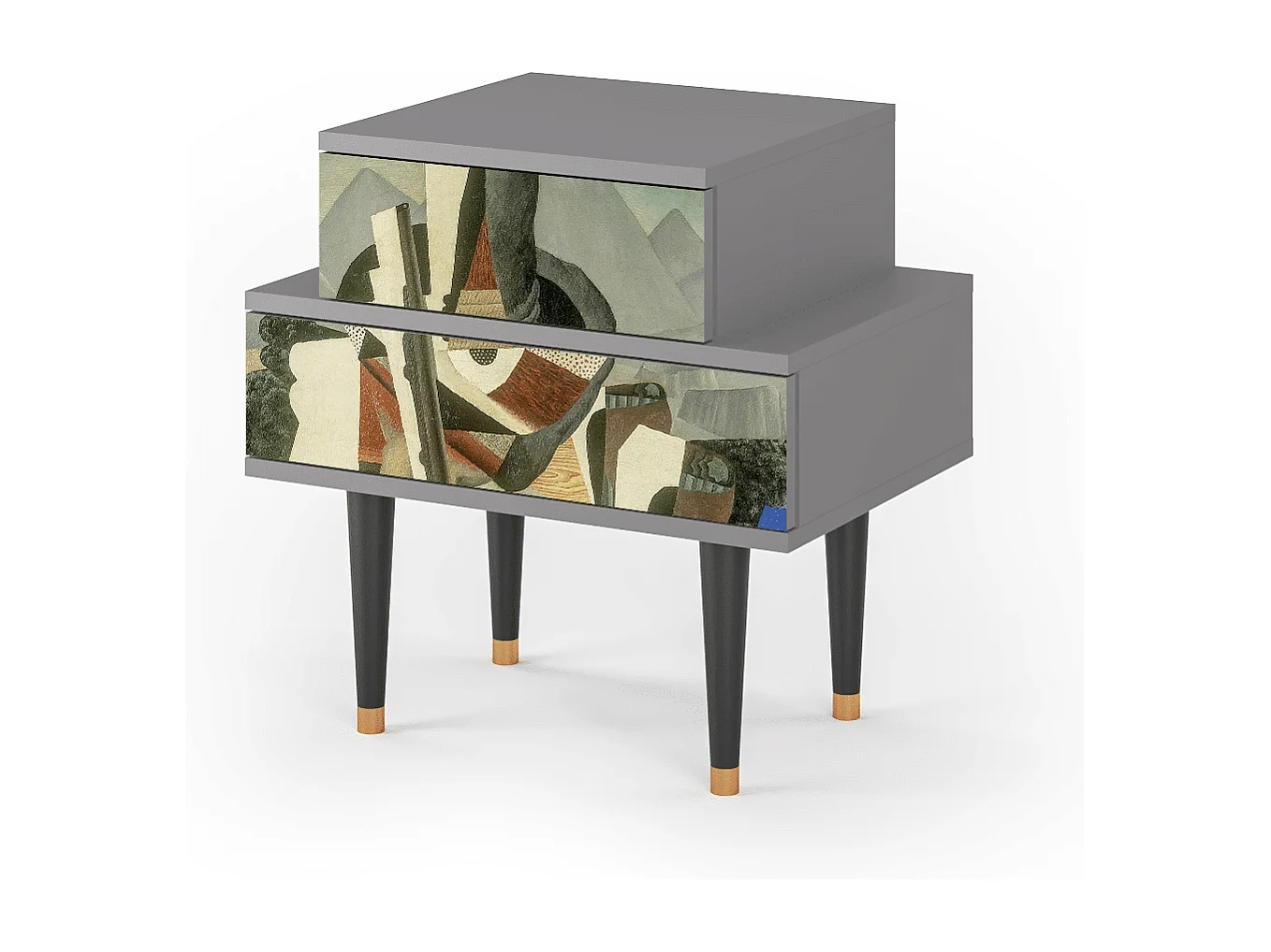 Nachttisch - 58х58х41 cm - NS1 - The Cubist Paintings , Grau