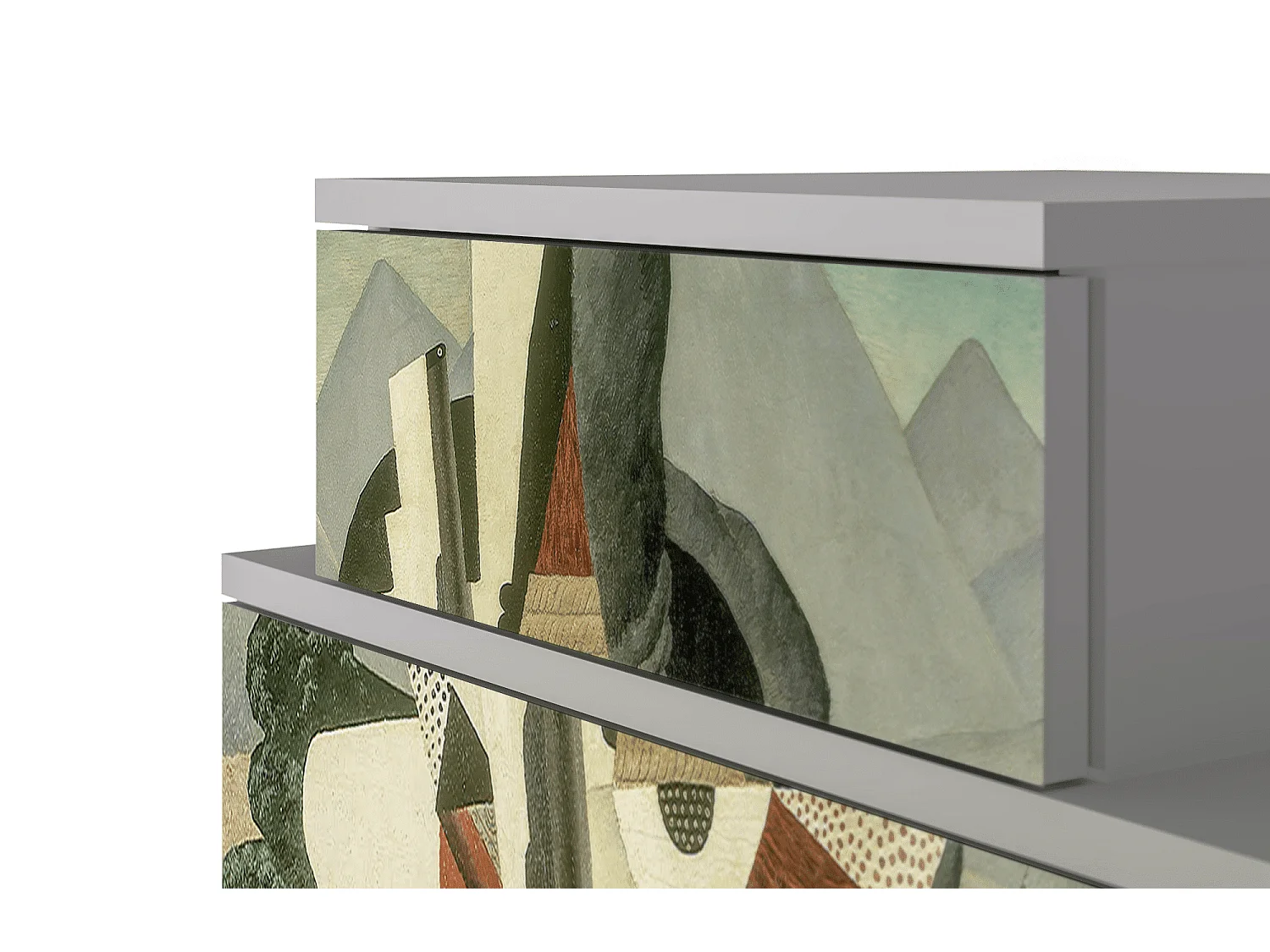 Nachttisch - 58х58х41 cm - NS1 - The Cubist Paintings , Grau