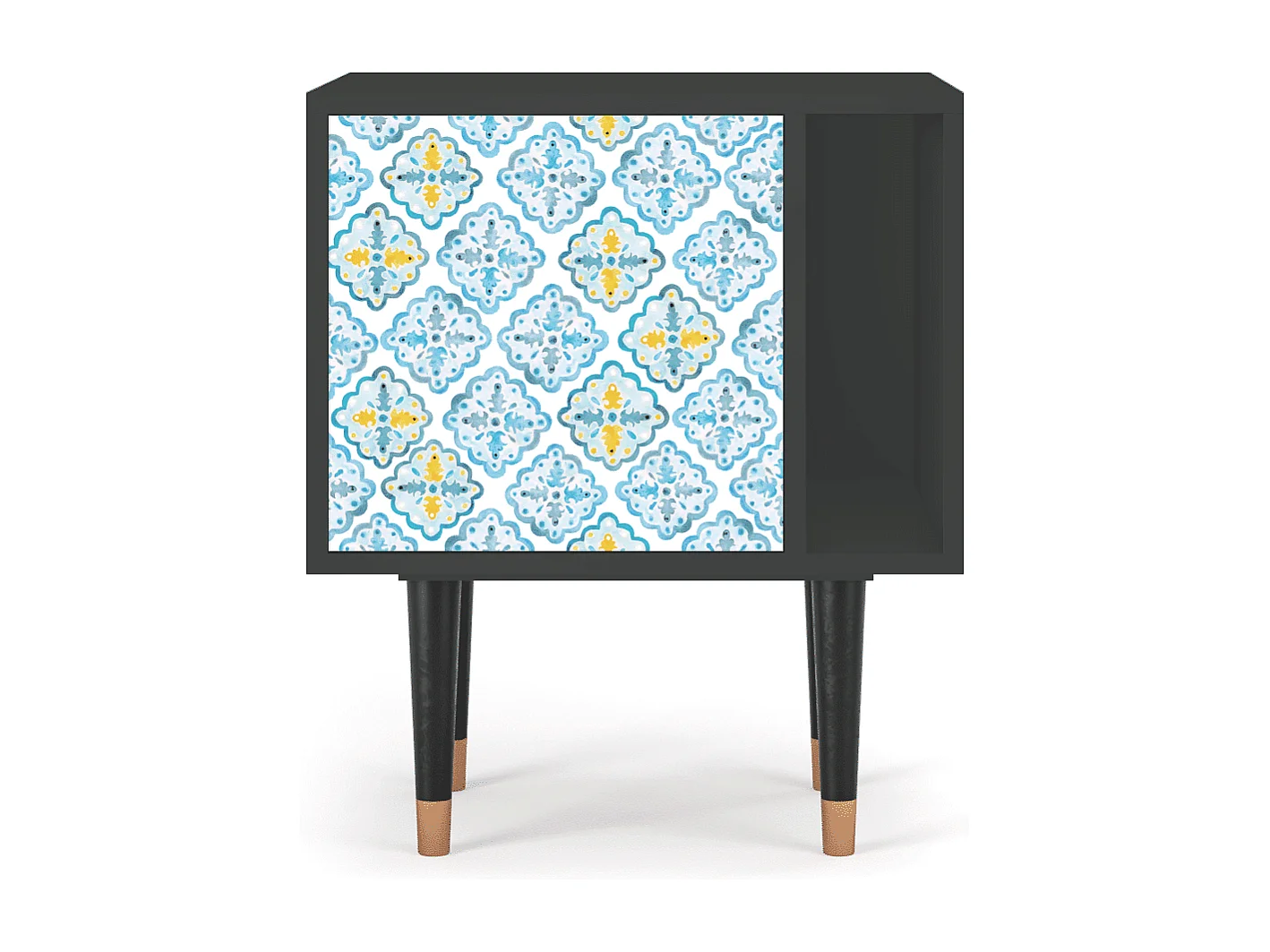 Table de nuit - 57х69х48 cm - S2 - Portugese tiles, Anthracite