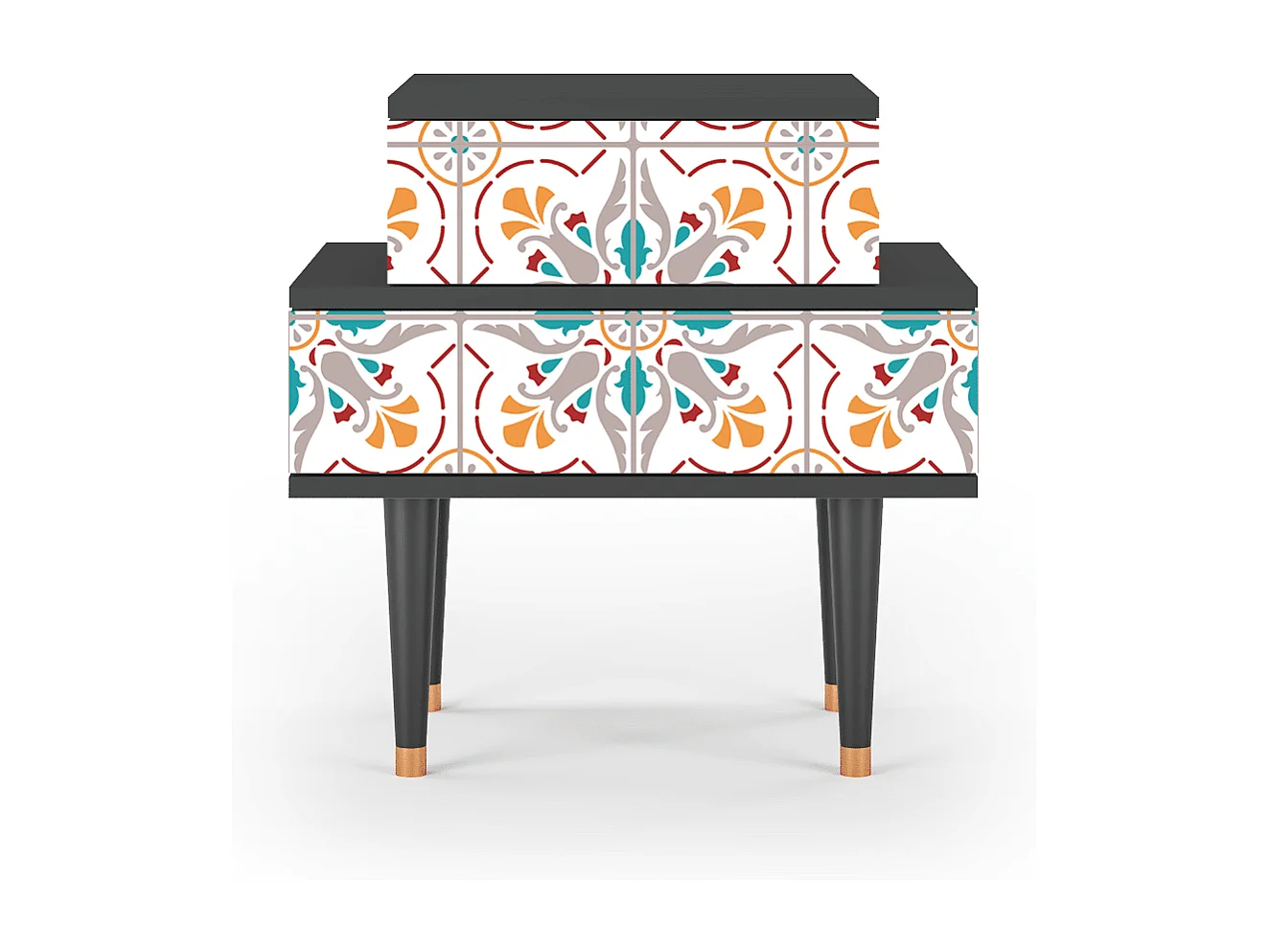 Criado-mudo - 58х58х41 cm - NS1 - Spring Ceramics, Antracite