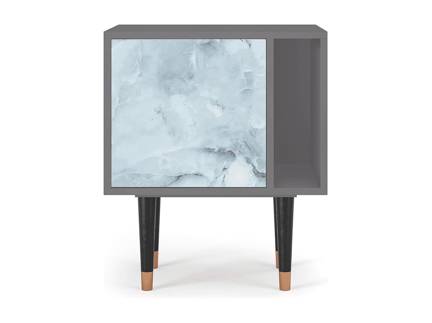 Table de nuit - 57х69х48 cm - S2 - Glacial Colour, Gris