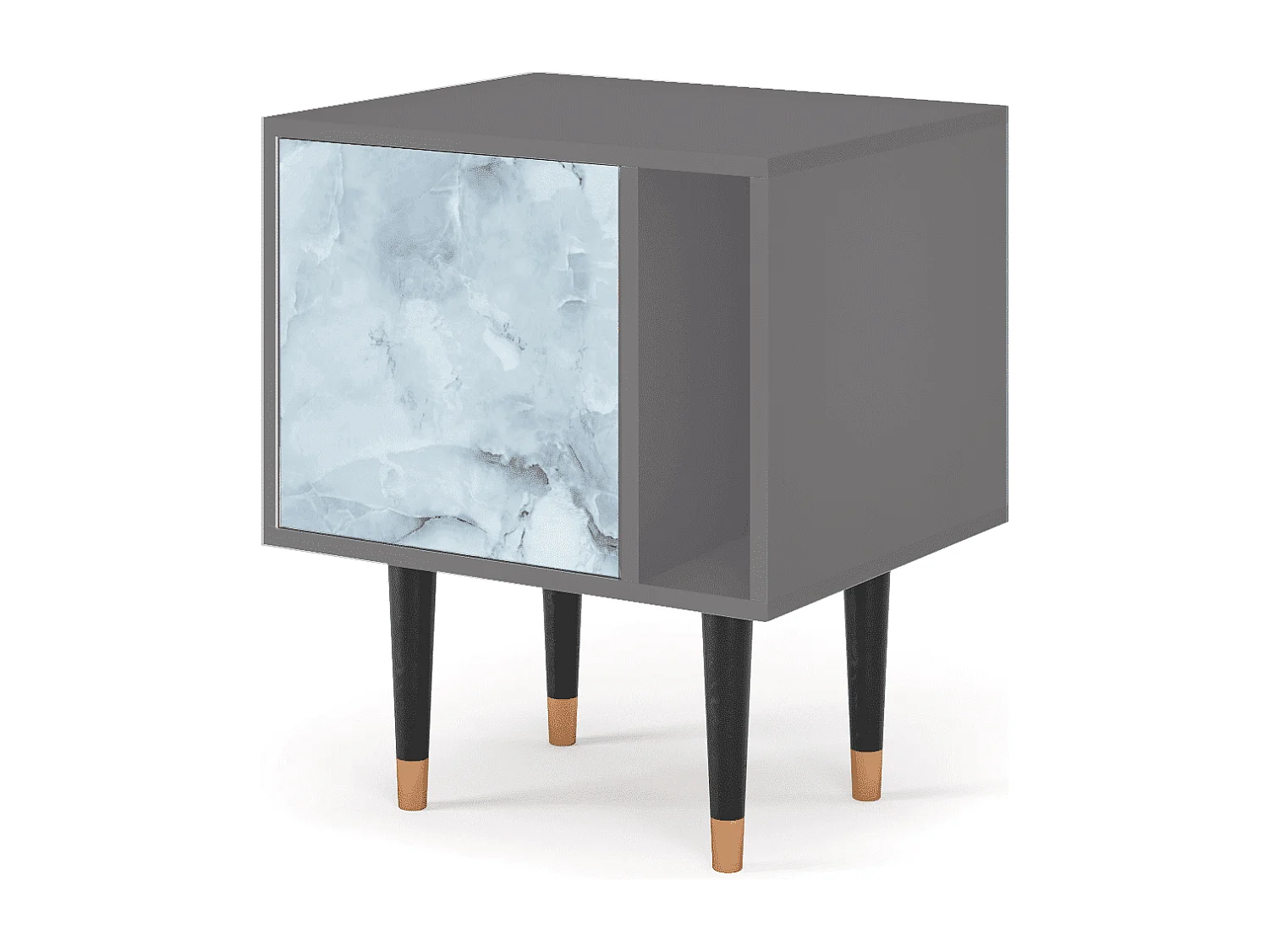 Table de nuit - 57х69х48 cm - S2 - Glacial Colour, Gris