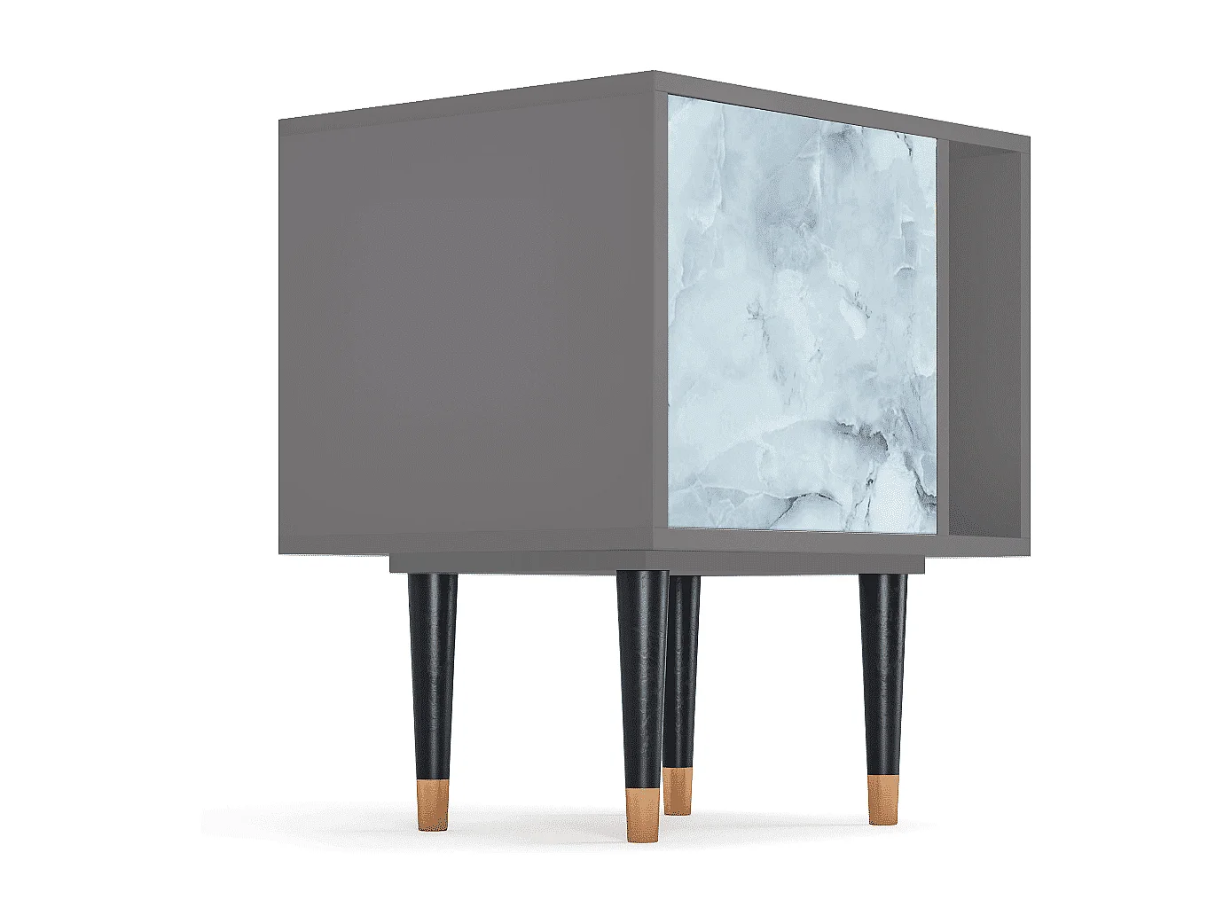 Table de nuit - 57х69х48 cm - S2 - Glacial Colour, Gris