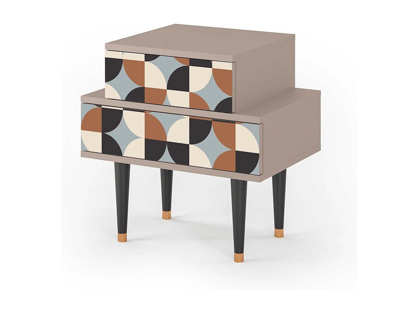 Table de nuit - 58х58х41 cm - NS1 - Brown Sensation, Latte