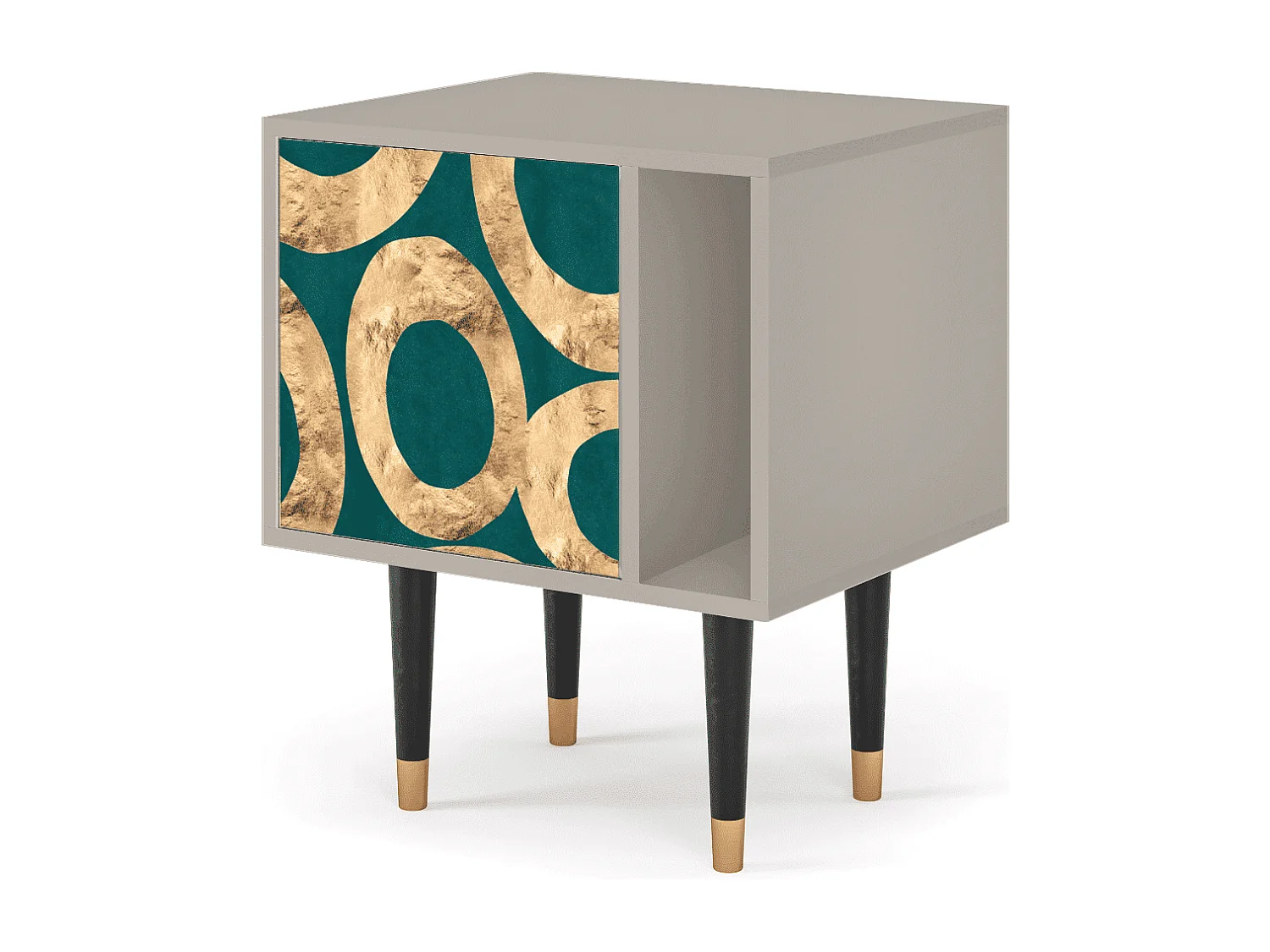 Stolik nocny - 57х69х48 cm - S2 - Zircon Sphere, Piaskowy