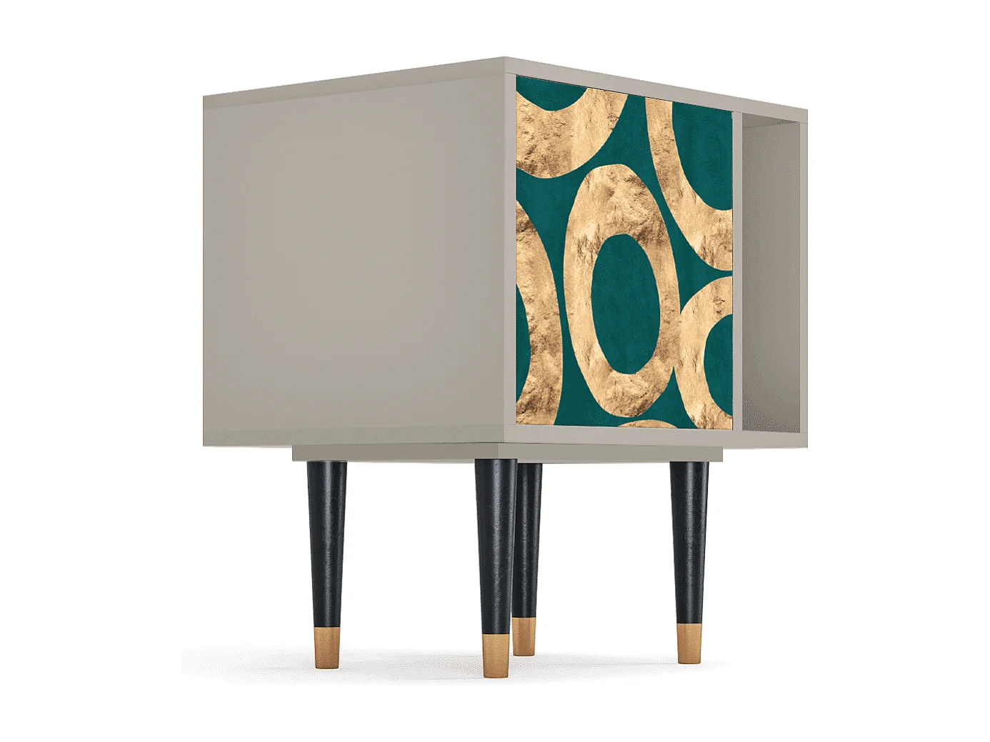 Stolik nocny - 57х69х48 cm - S2 - Zircon Sphere, Piaskowy