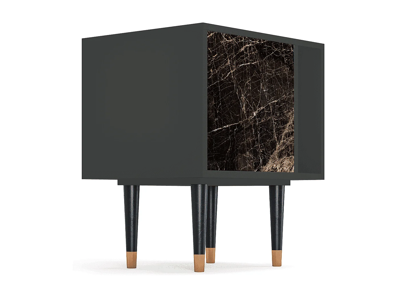 Stolik nocny - 57х69х48 cm - S2 - Night Abyss, Antracyt