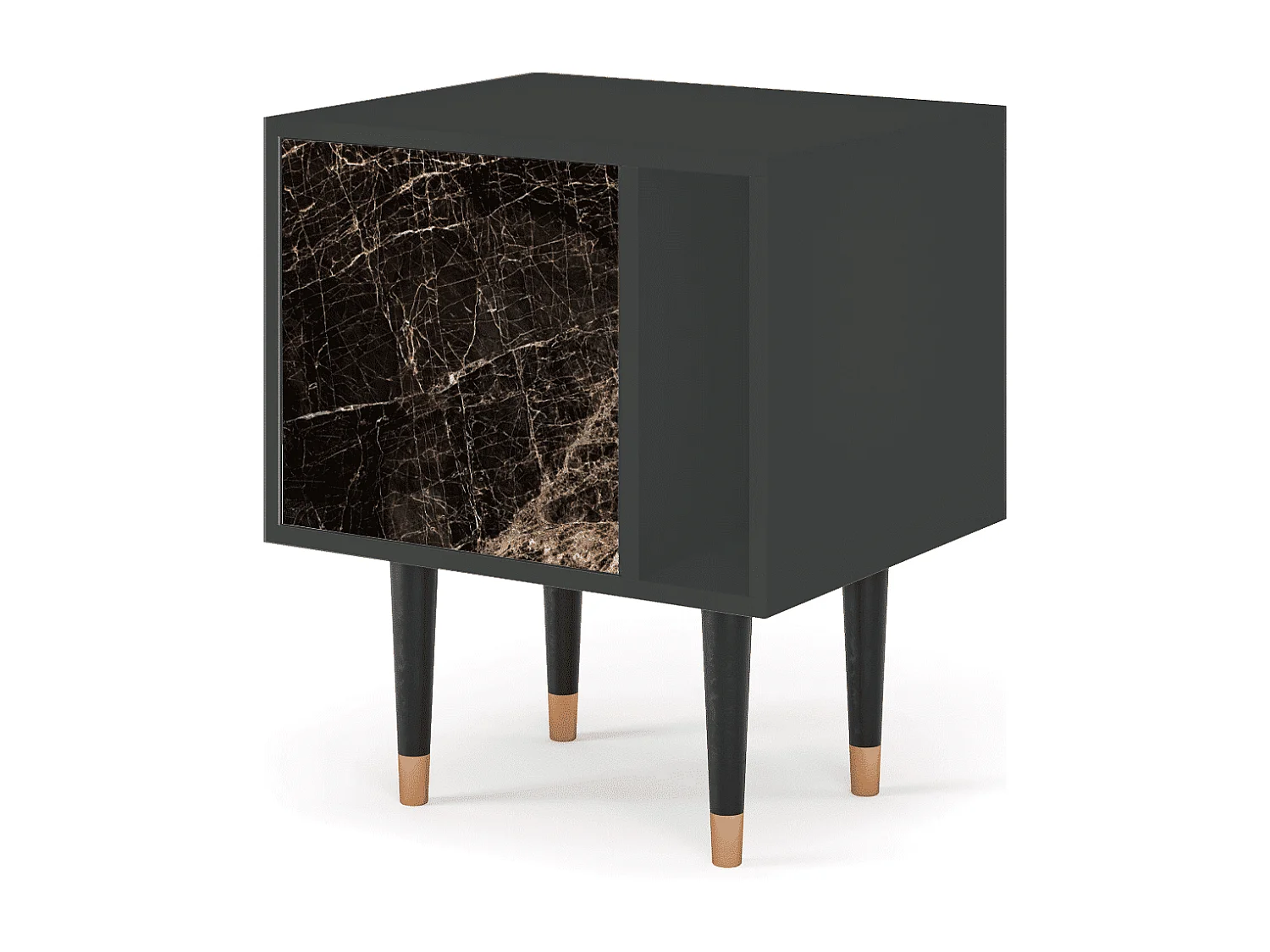 Stolik nocny - 57х69х48 cm - S2 - Night Abyss, Antracyt