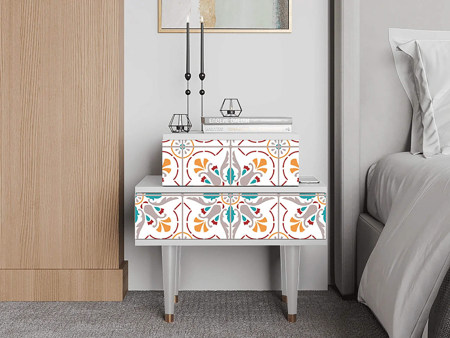 Criado-mudo - 58х58х41 cm - NS1 - Spring Ceramics, Branco