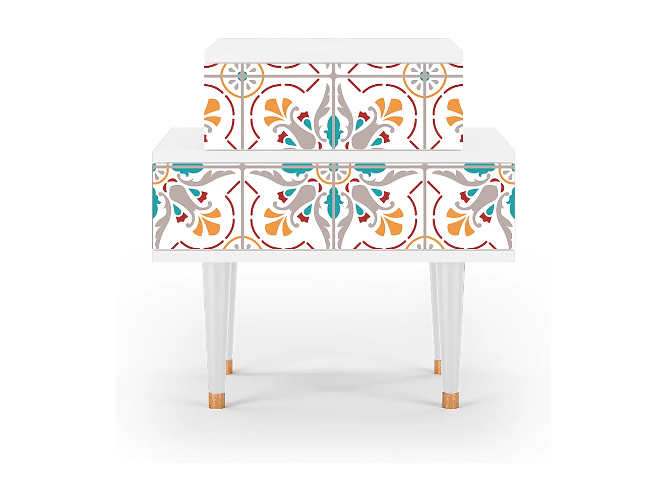 Criado-mudo - 58х58х41 cm - NS1 - Spring Ceramics, Branco