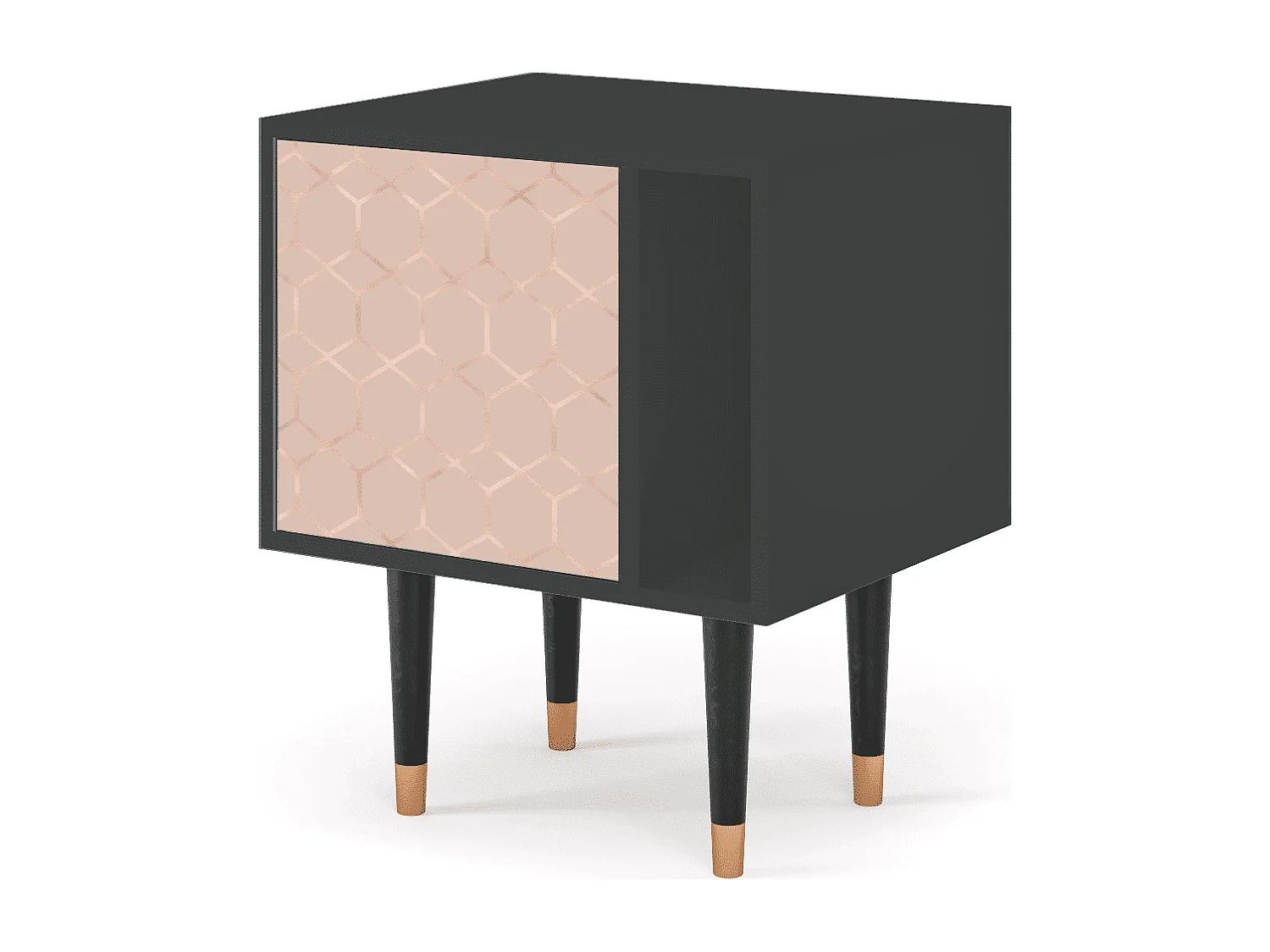 Table de nuit - 57х69х48 cm - S2 - Rose Honeycomb, Anthracite