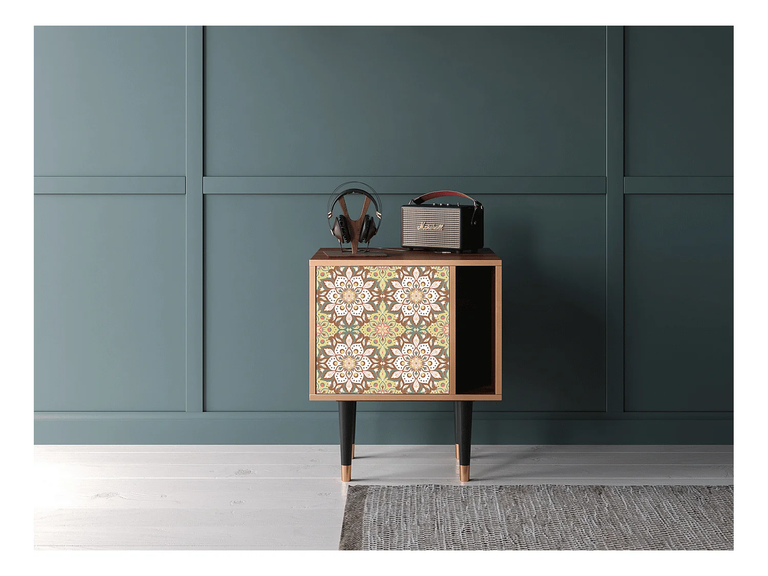 Table de nuit - 57х69х48 cm - S2 - Chinese Tea, Noyer