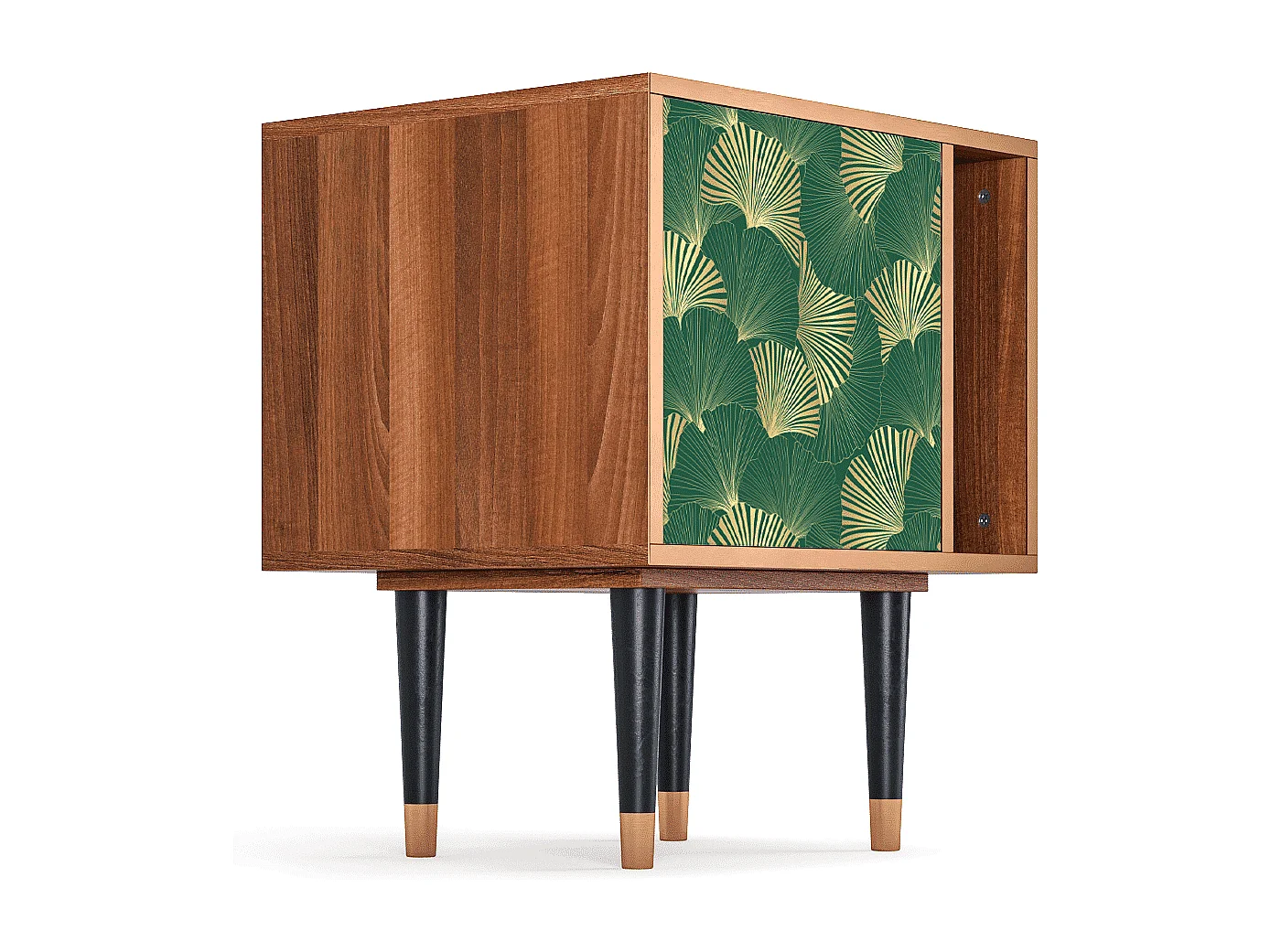 Mesita de noche - 57х69х48 cm - S2 - Gold Ginkgo, Nogal