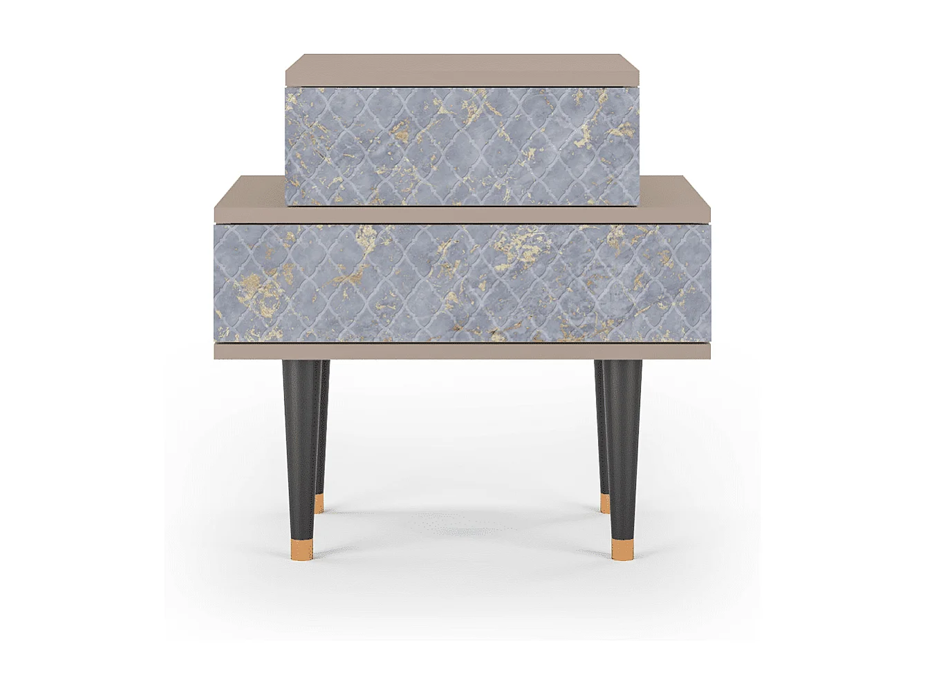 Nachtkastje - 58х58х41 cm - NS1 - Golden Smoke, Latte