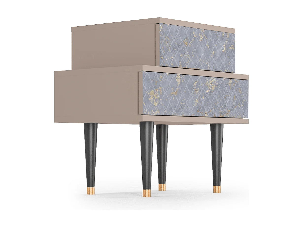 Nachtkastje - 58х58х41 cm - NS1 - Golden Smoke, Latte