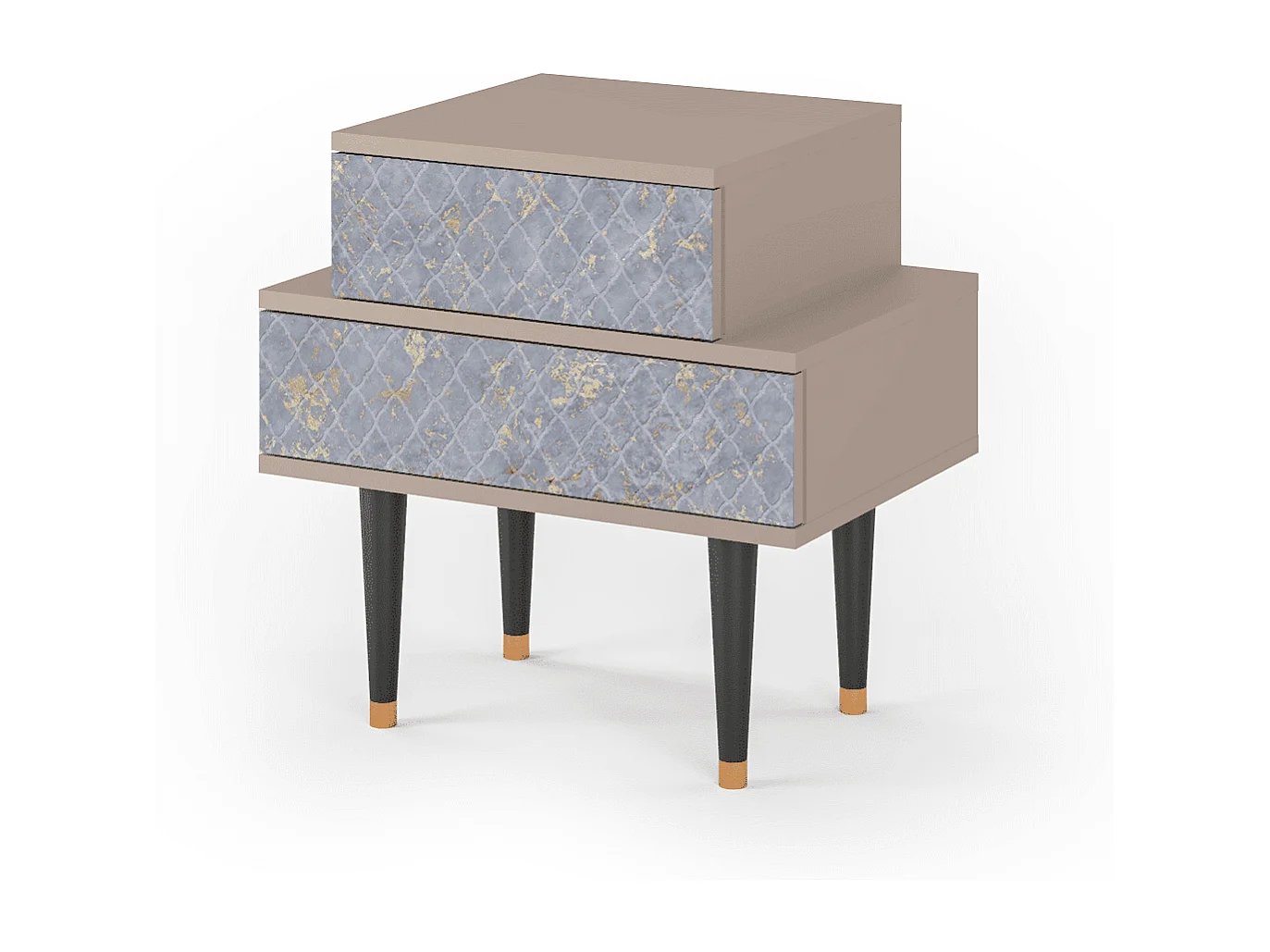 Table de nuit - 58х58х41 cm - NS1 - Golden Smoke, Latte